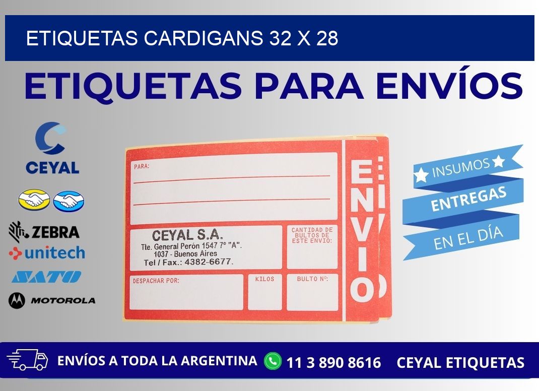 ETIQUETAS CARDIGANS 32 x 28