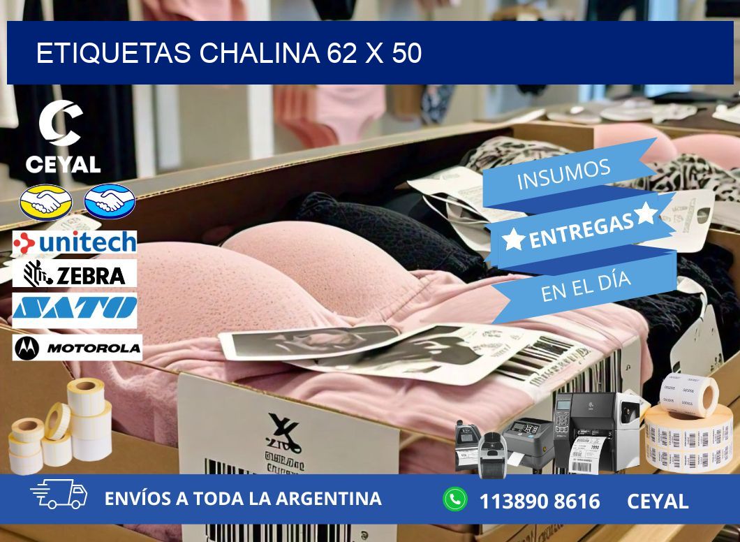 ETIQUETAS CHALINA 62 x 50