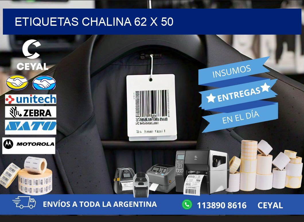 ETIQUETAS CHALINA 62 x 50
