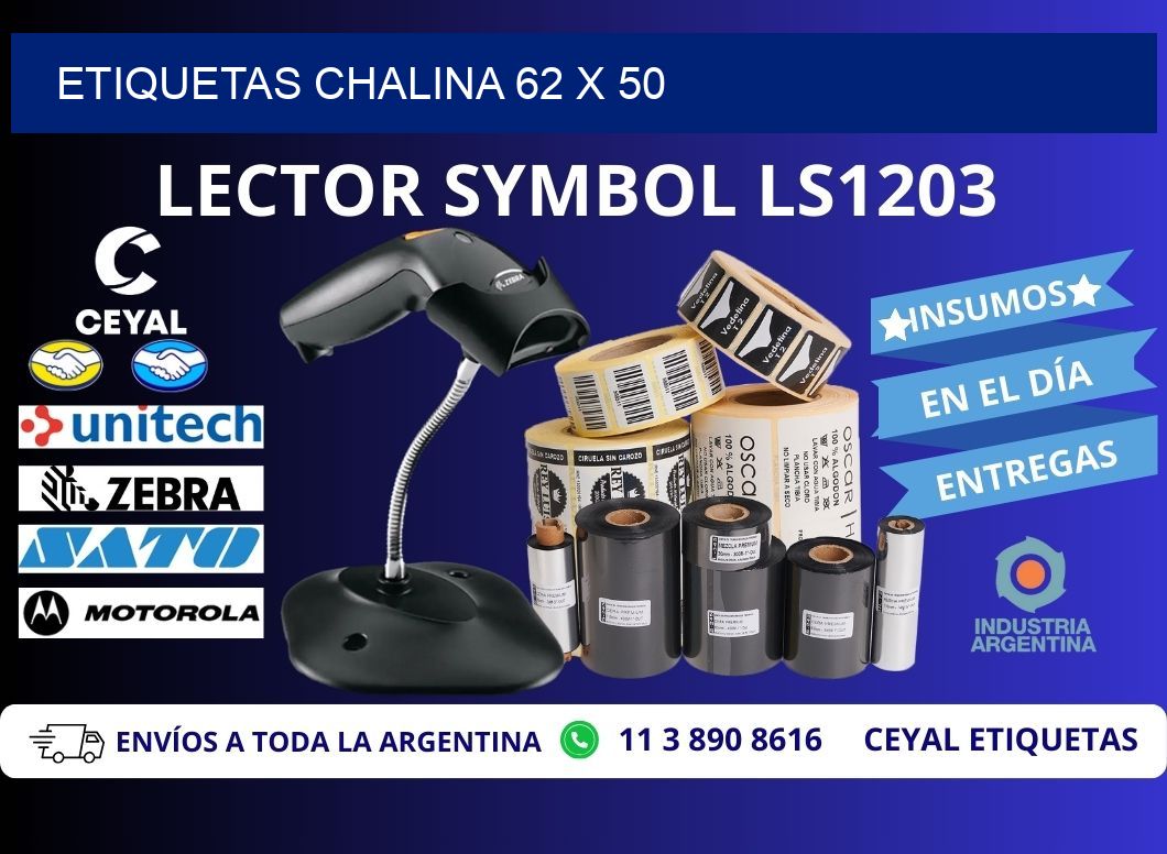 ETIQUETAS CHALINA 62 x 50