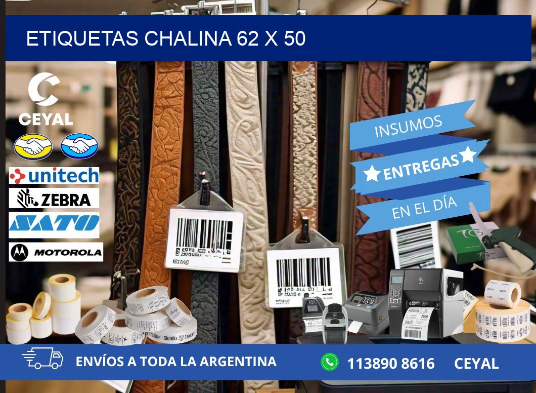 ETIQUETAS CHALINA 62 x 50