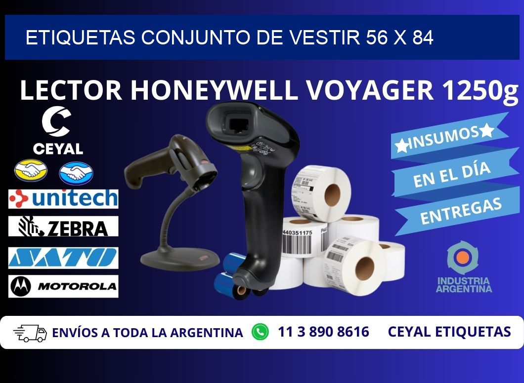 ETIQUETAS CONJUNTO DE VESTIR 56 x 84