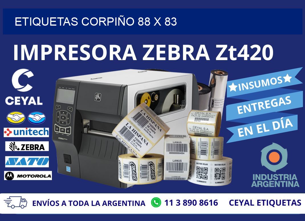 ETIQUETAS CORPIÑO 88 x 83