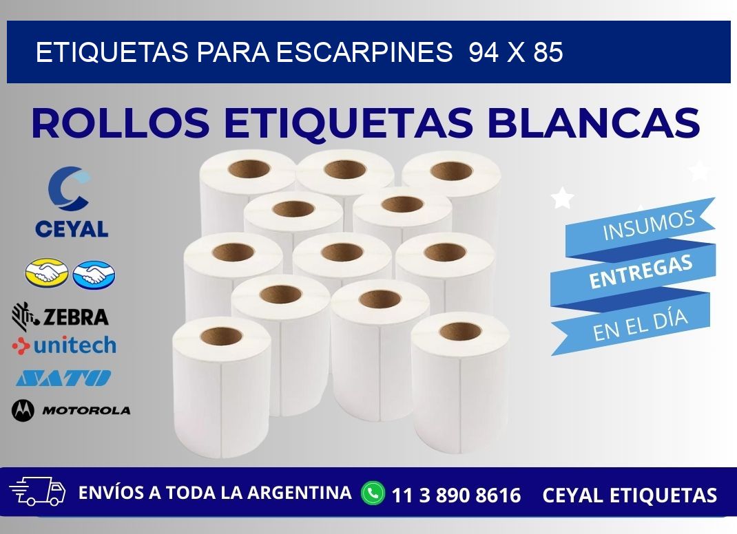 ETIQUETAS PARA ESCARPINES  94 x 85