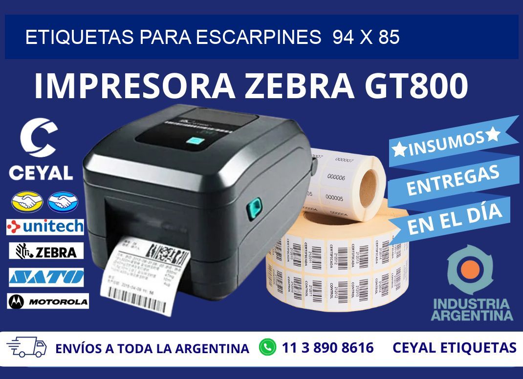 ETIQUETAS PARA ESCARPINES  94 x 85