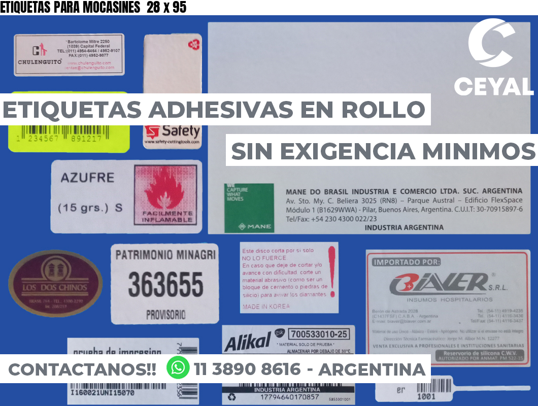 ETIQUETAS PARA MOCASINES  28 x 95