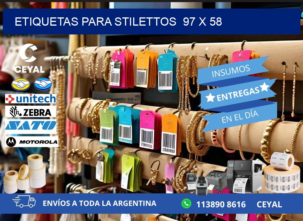 ETIQUETAS PARA STILETTOS  97 x 58