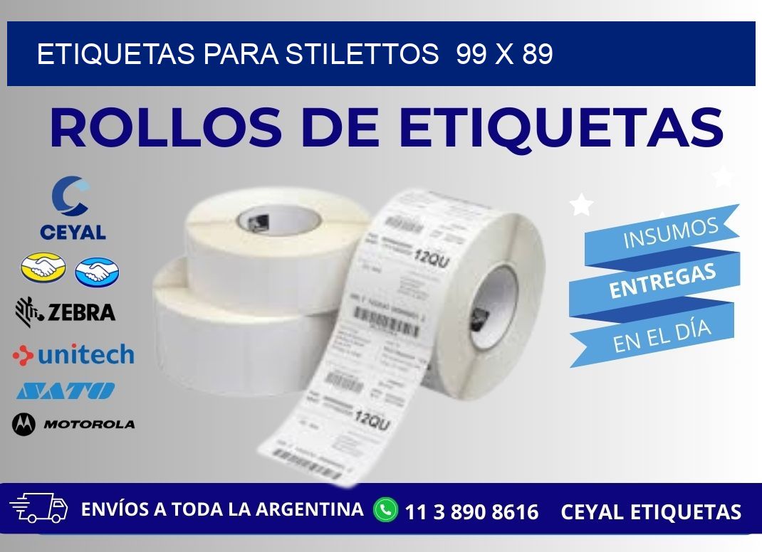 ETIQUETAS PARA STILETTOS  99 x 89