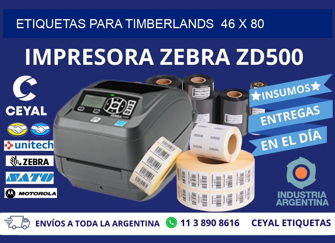 ETIQUETAS PARA TIMBERLANDS  46 x 80