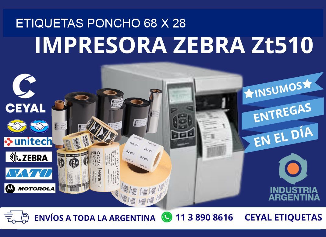 ETIQUETAS PONCHO 68 x 28