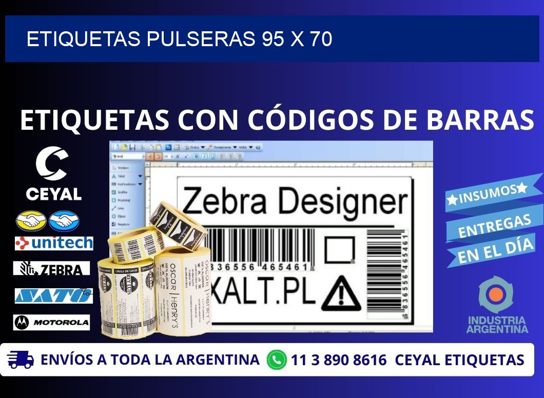 ETIQUETAS PULSERAS 95 x 70
