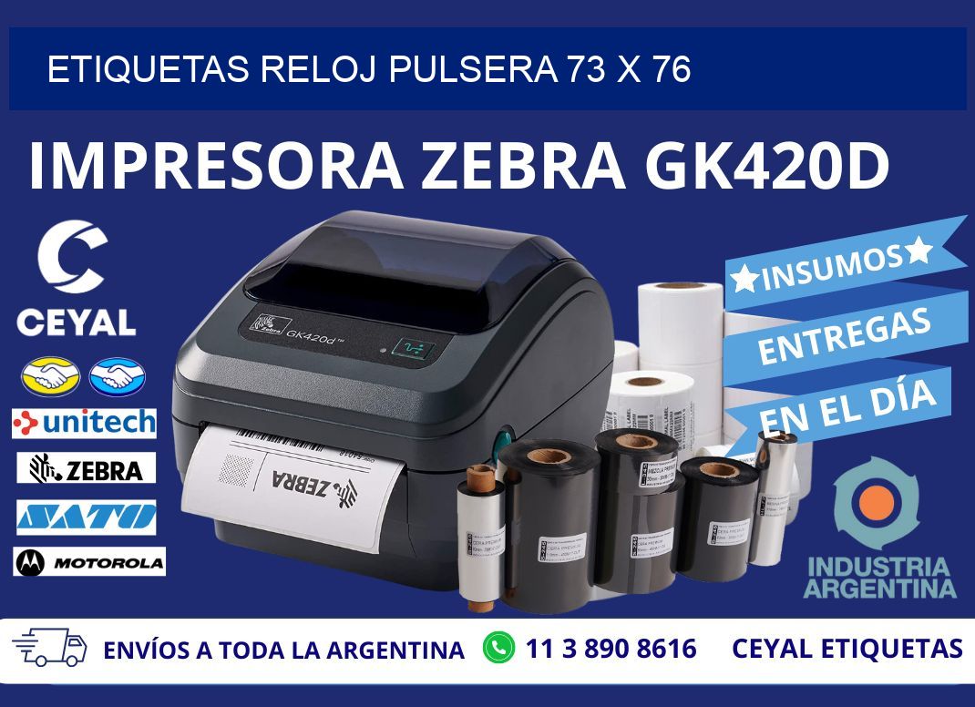 ETIQUETAS RELOJ PULSERA 73 x 76