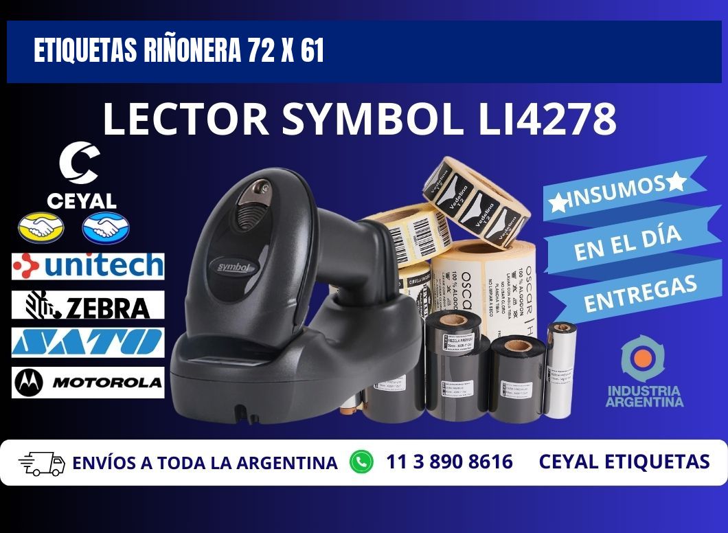 ETIQUETAS RIÑONERA 72 x 61