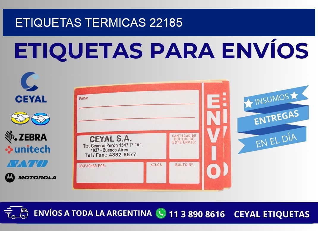 ETIQUETAS TERMICAS 22185