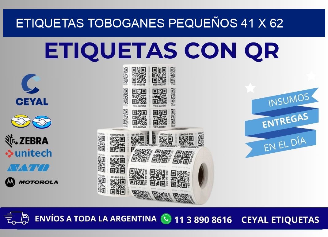 ETIQUETAS TOBOGANES PEQUEÑOS 41 x 62
