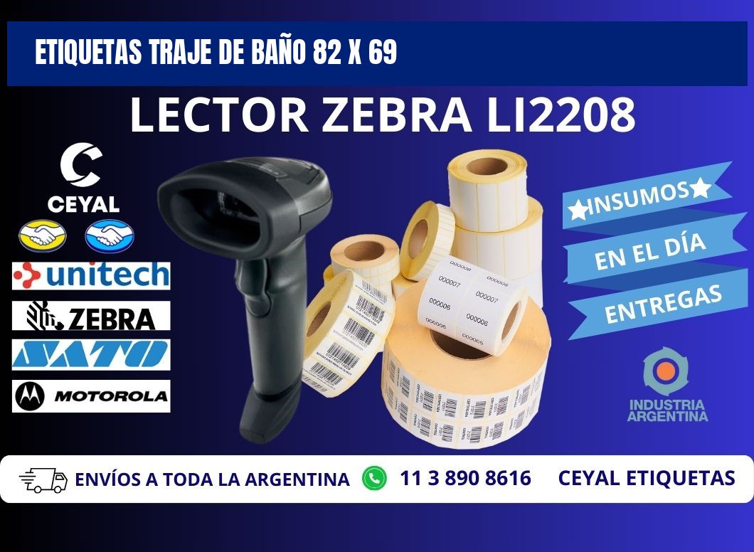 ETIQUETAS TRAJE DE BAÑO 82 x 69
