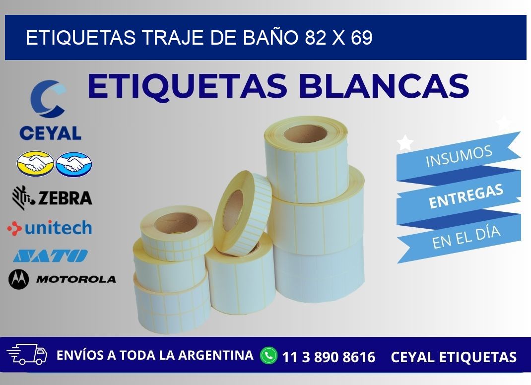 ETIQUETAS TRAJE DE BAÑO 82 x 69