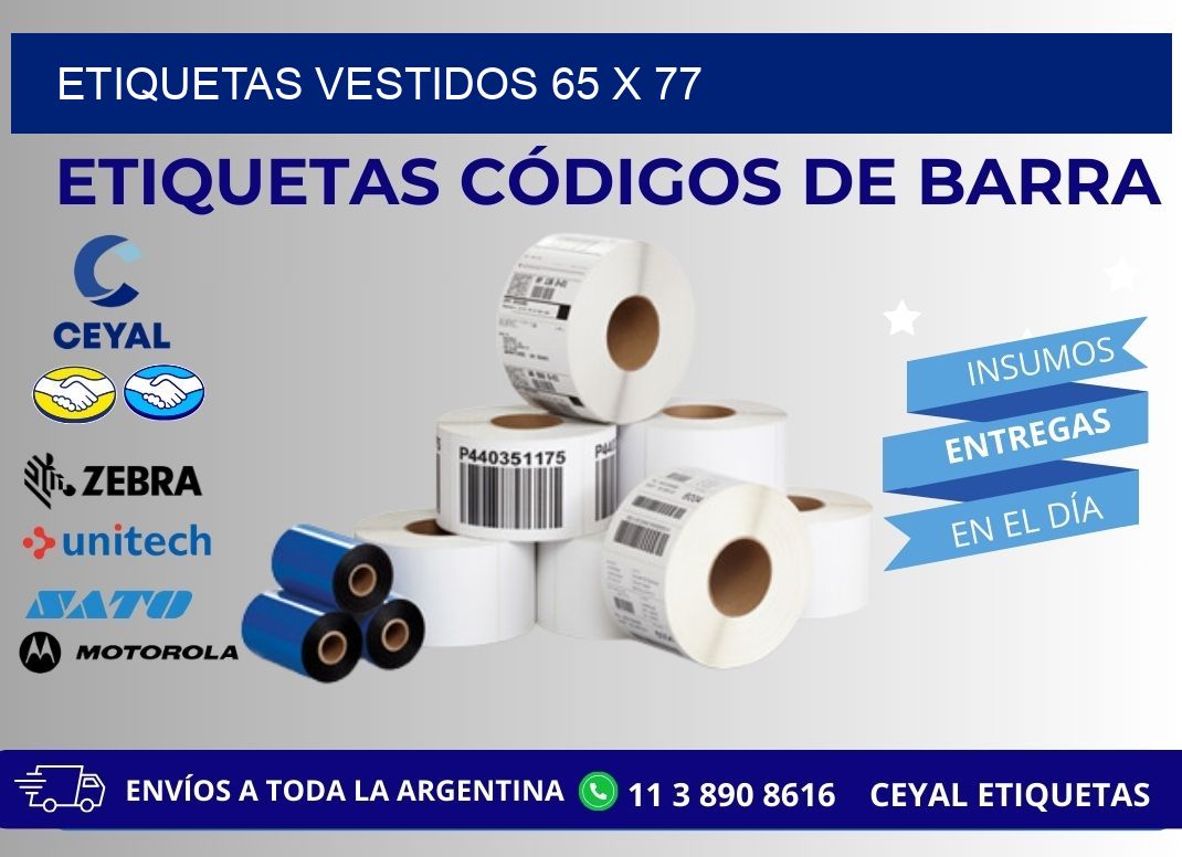 ETIQUETAS VESTIDOS 65 x 77