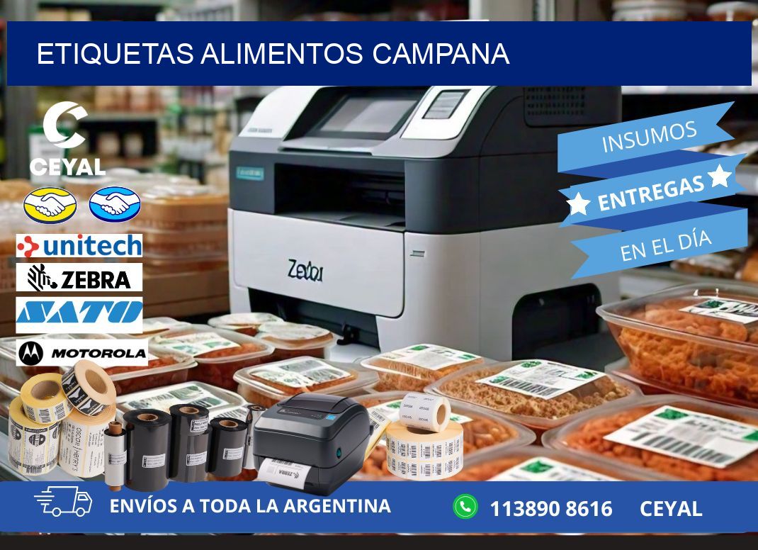 Etiquetas alimentos Campana