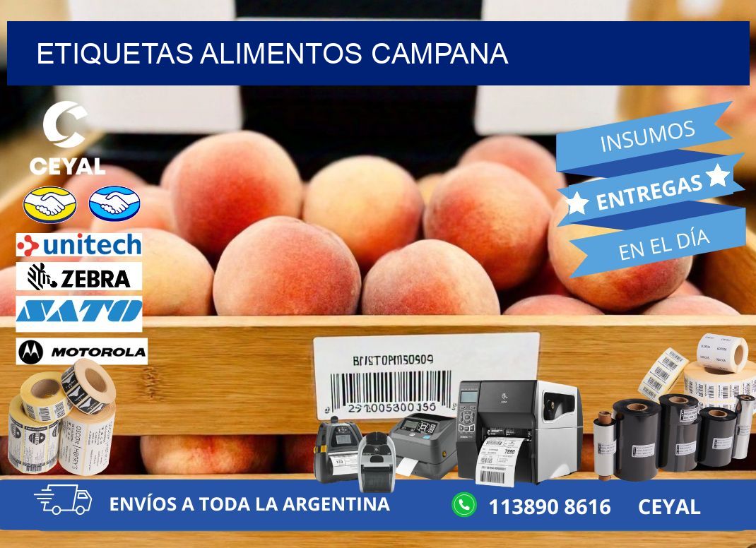 Etiquetas alimentos Campana