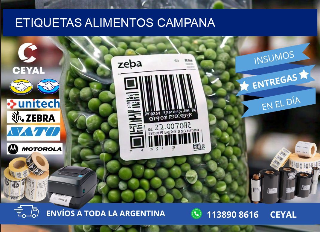 Etiquetas alimentos Campana