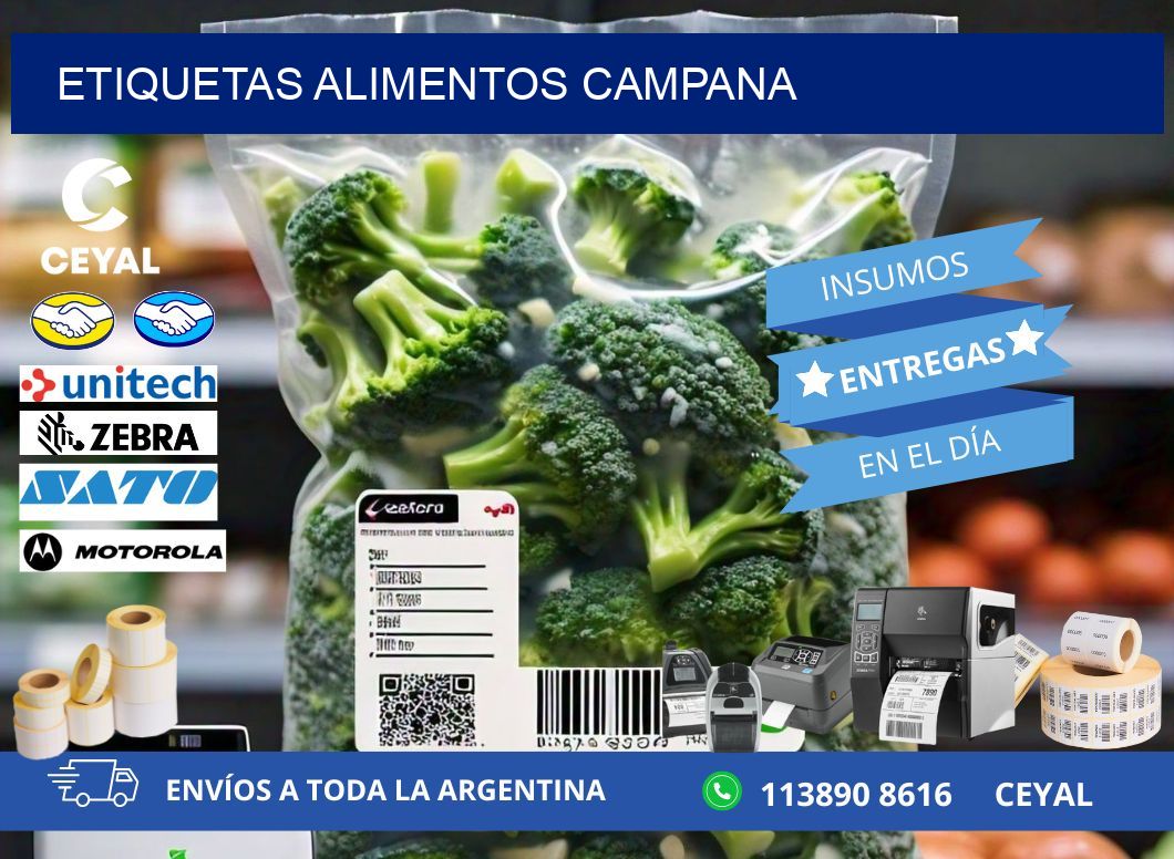 Etiquetas alimentos Campana