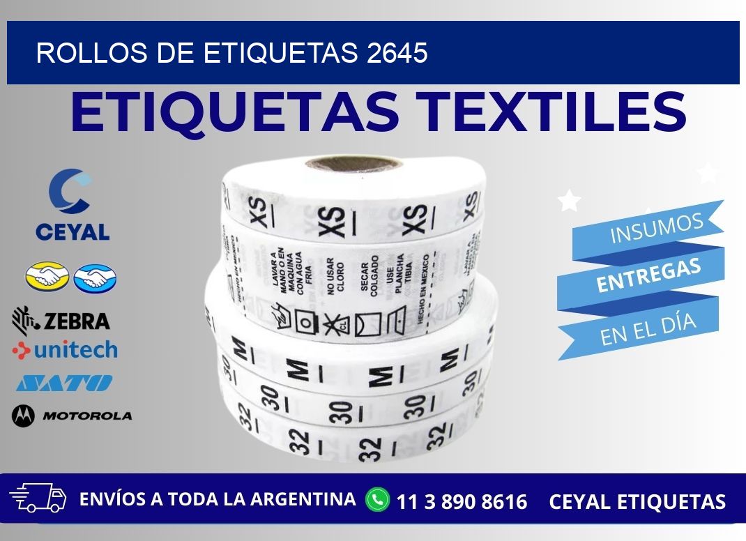 ROLLOS DE ETIQUETAS 2645