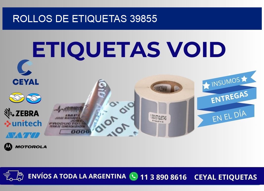 ROLLOS DE ETIQUETAS 39855