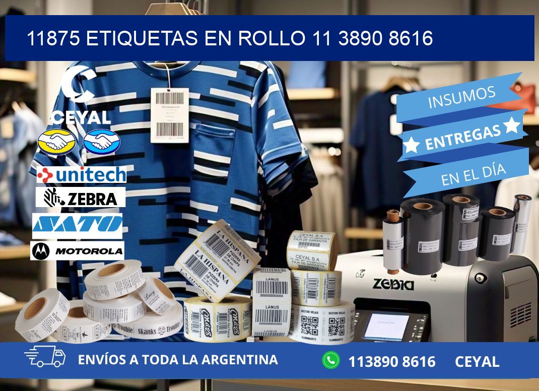 11875 ETIQUETAS EN ROLLO 11 3890 8616