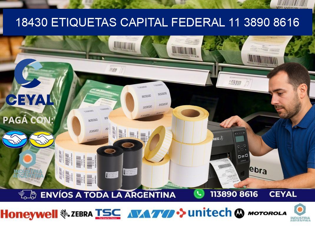 18430 ETIQUETAS CAPITAL FEDERAL 11 3890 8616
