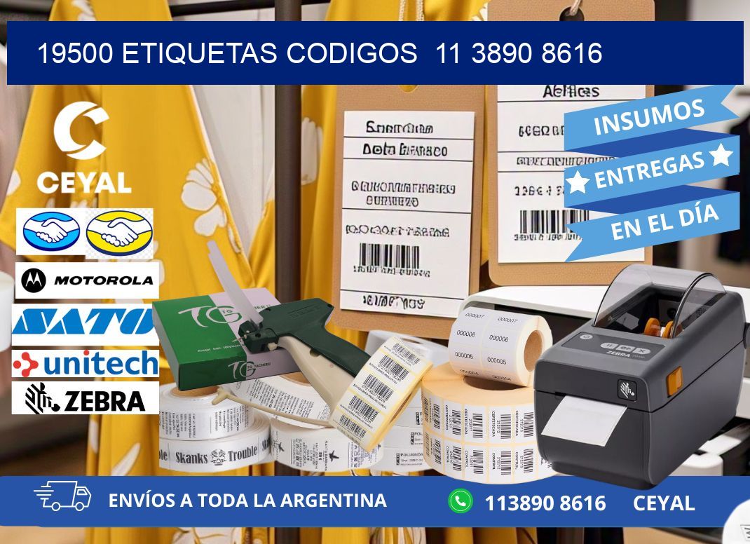 19500 ETIQUETAS CODIGOS  11 3890 8616