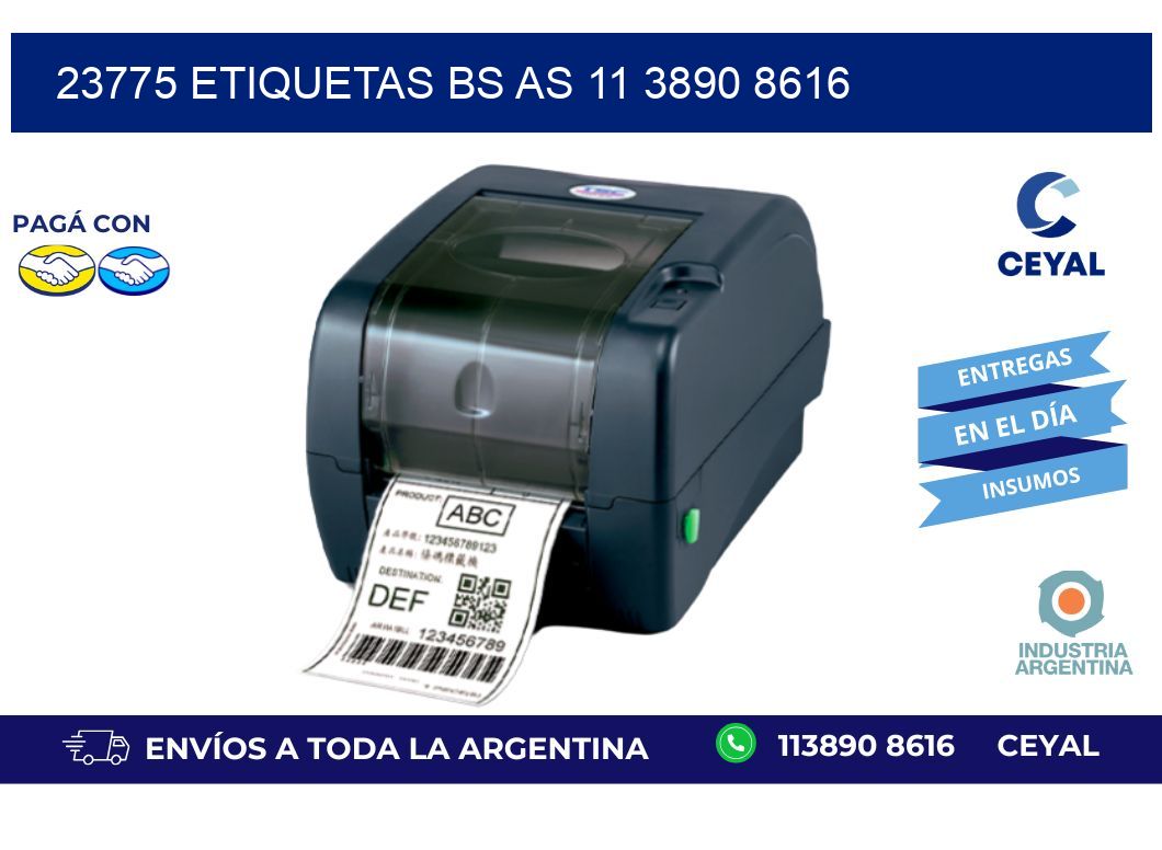 23775 ETIQUETAS BS AS 11 3890 8616