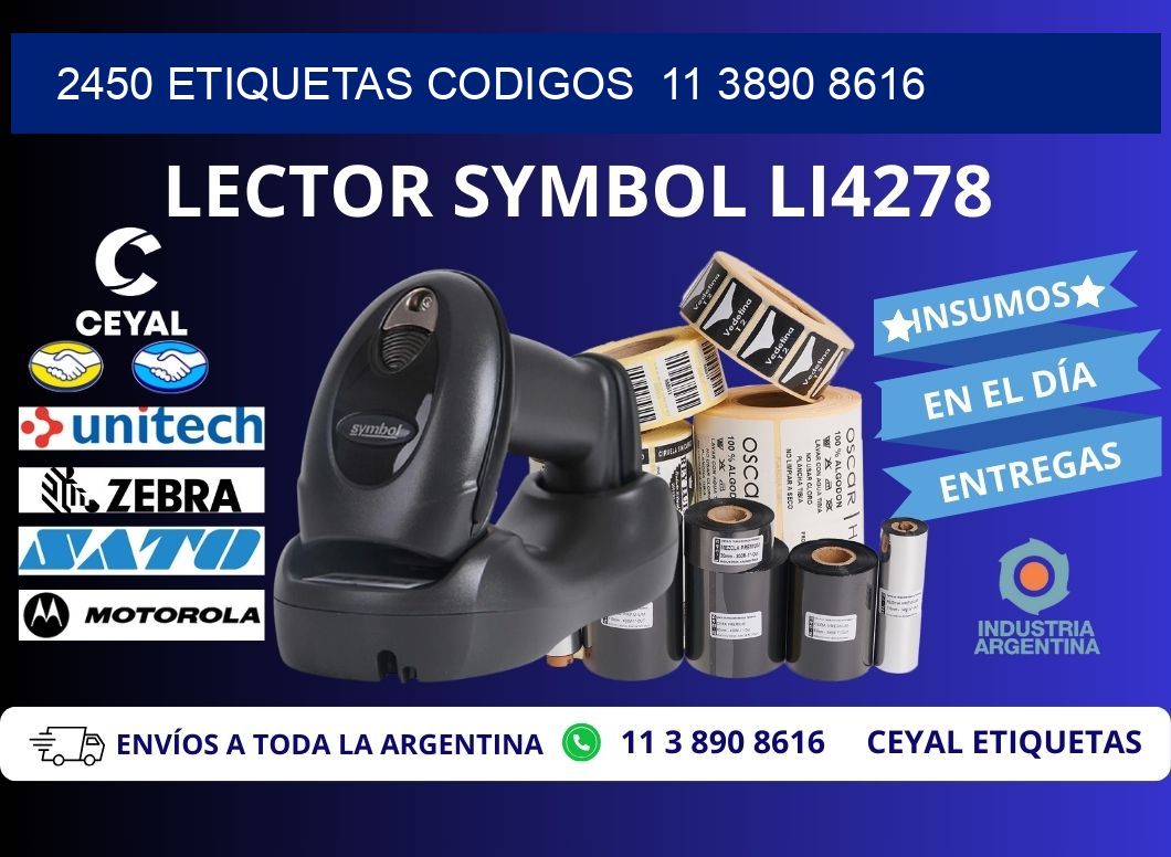 2450 ETIQUETAS CODIGOS  11 3890 8616