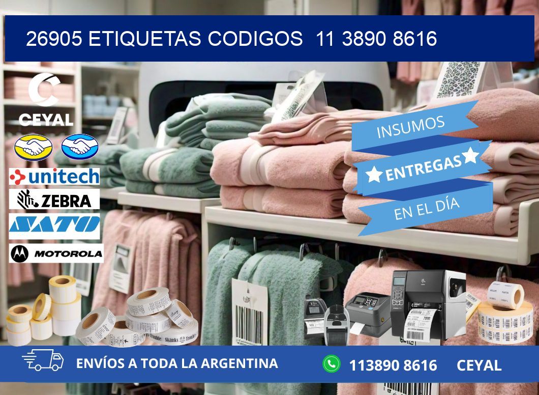 26905 ETIQUETAS CODIGOS  11 3890 8616