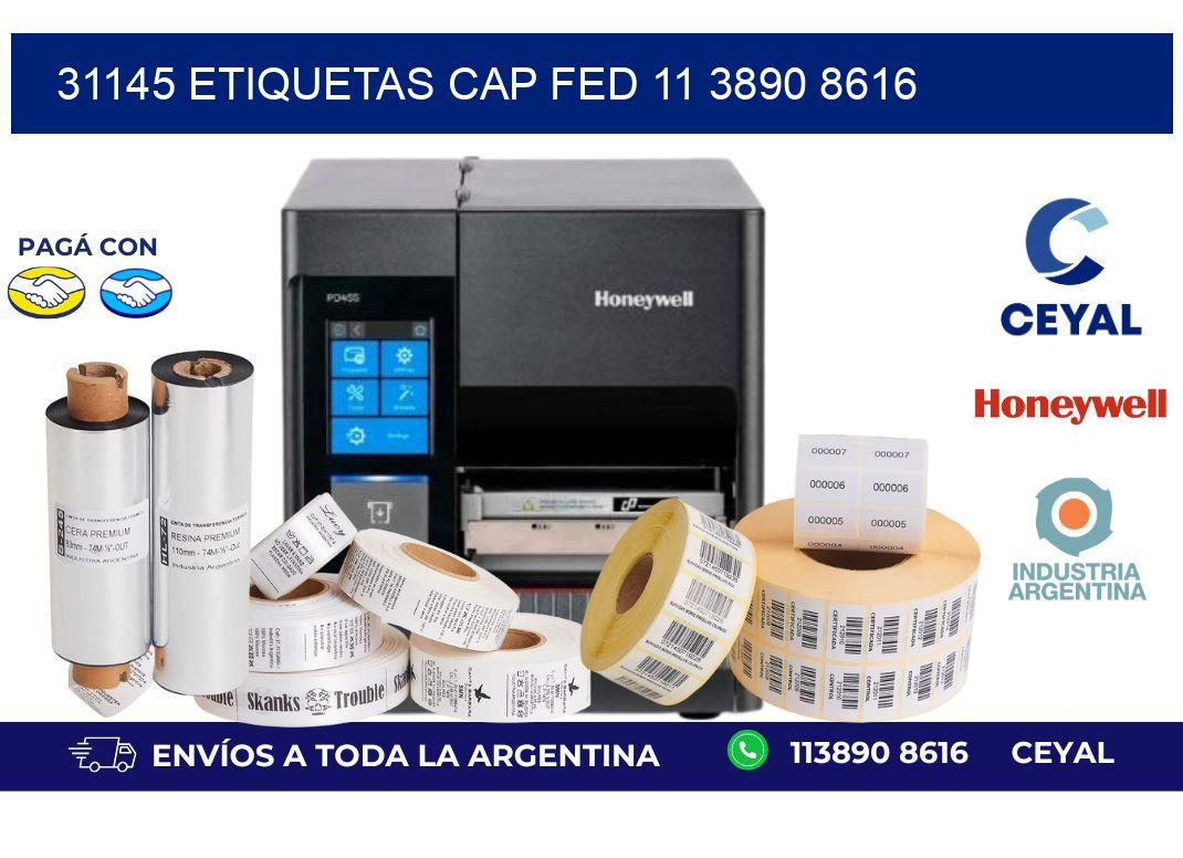 31145 ETIQUETAS CAP FED 11 3890 8616