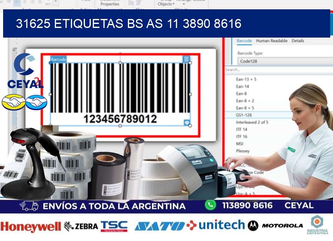 31625 ETIQUETAS BS AS 11 3890 8616