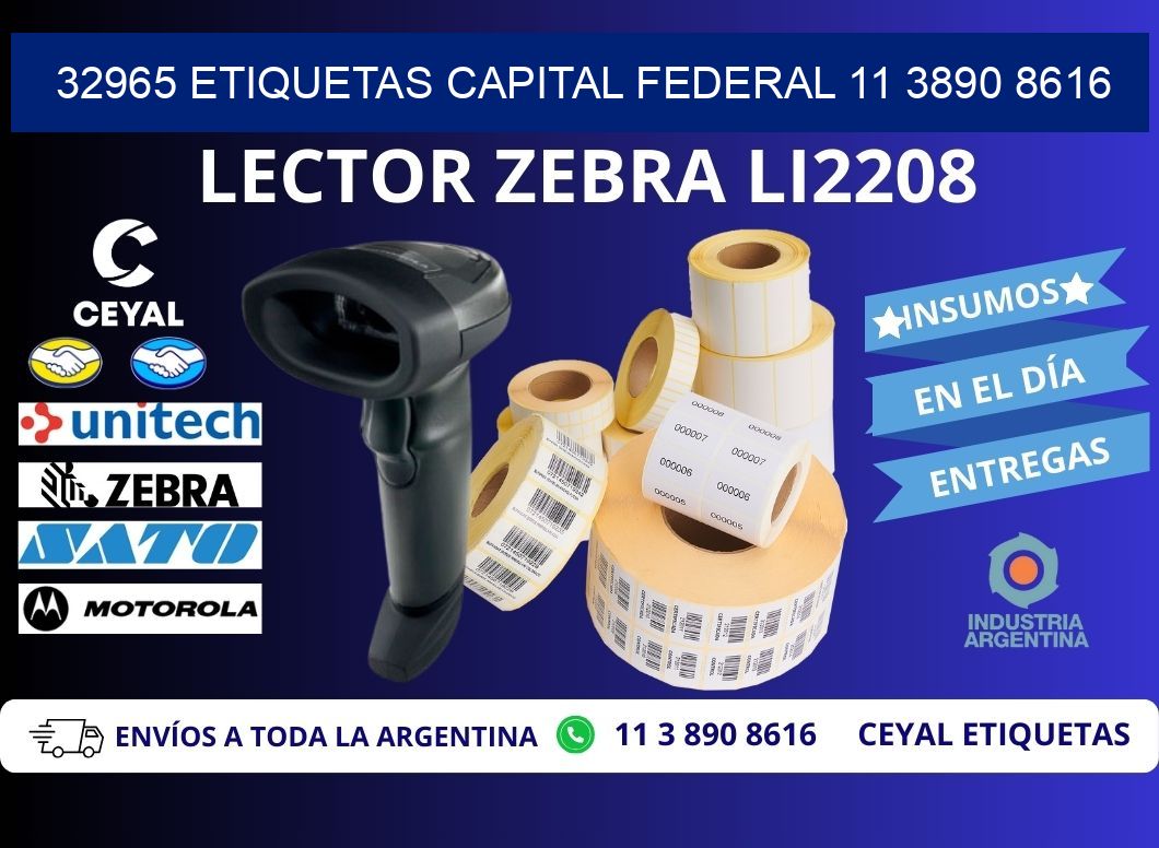 32965 ETIQUETAS CAPITAL FEDERAL 11 3890 8616