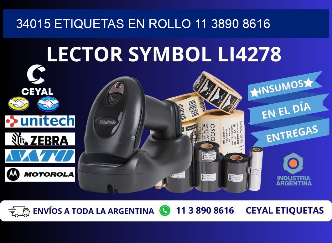 34015 ETIQUETAS EN ROLLO 11 3890 8616
