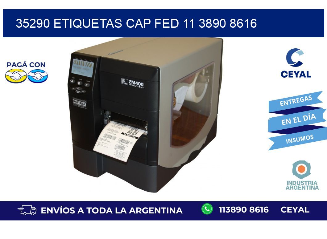 35290 ETIQUETAS CAP FED 11 3890 8616