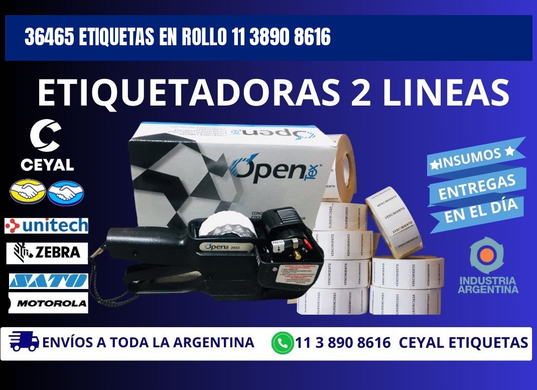 36465 ETIQUETAS EN ROLLO 11 3890 8616