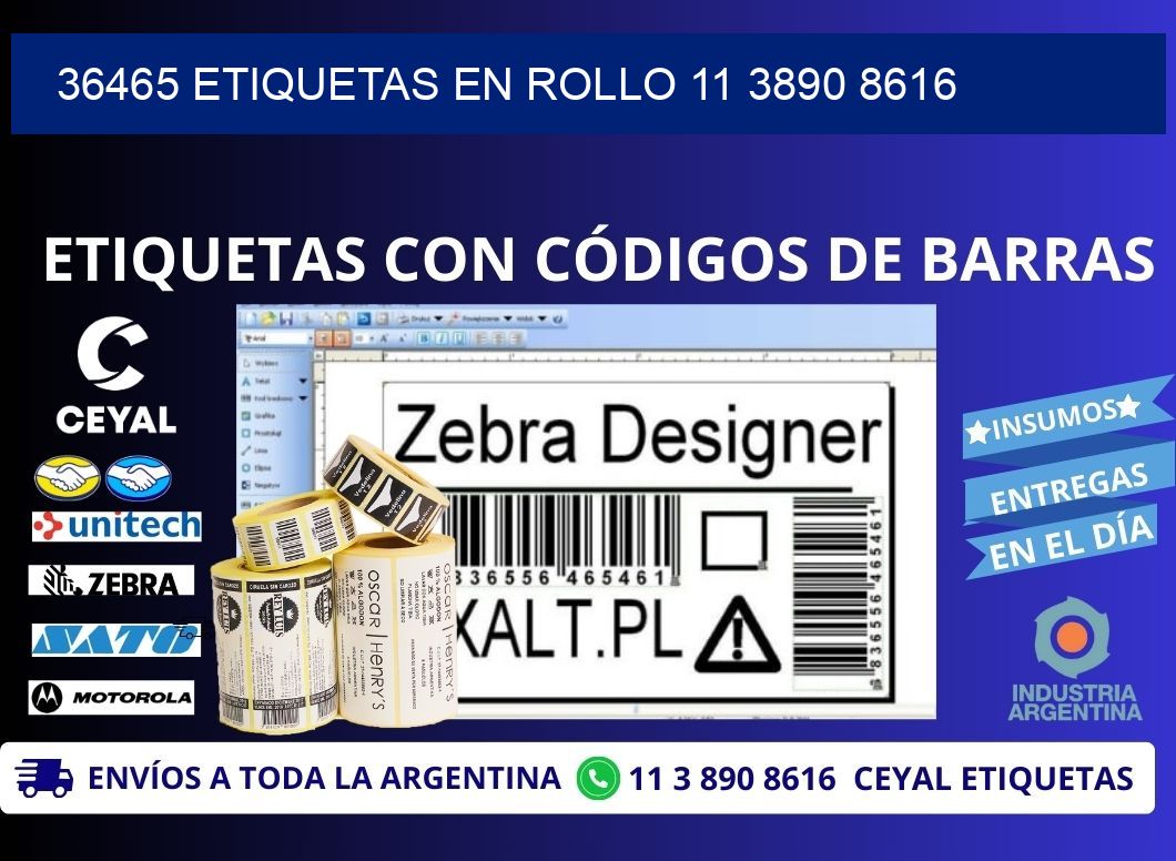 36465 ETIQUETAS EN ROLLO 11 3890 8616