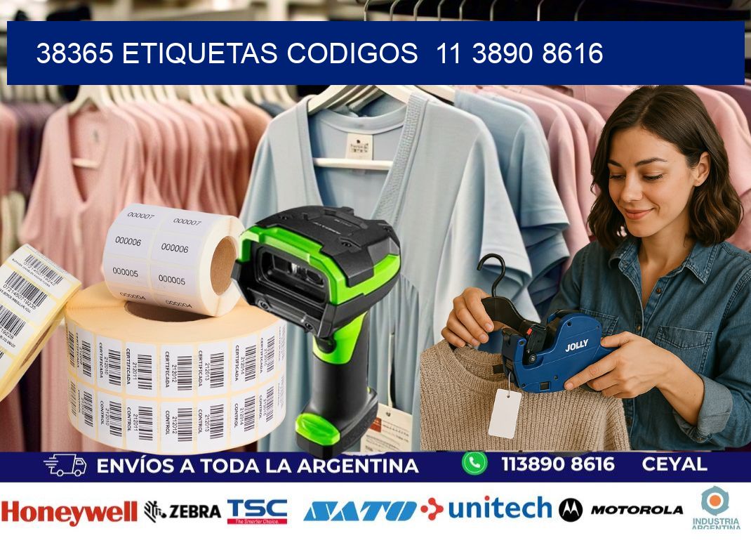 38365 ETIQUETAS CODIGOS  11 3890 8616