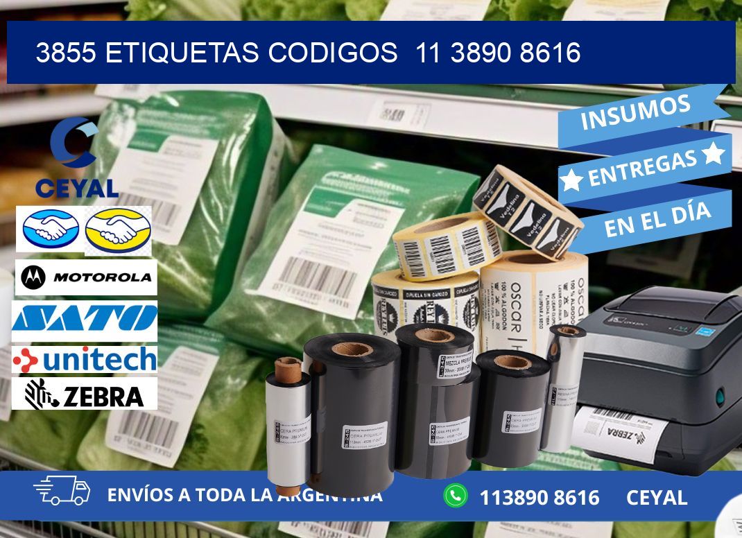 3855 ETIQUETAS CODIGOS  11 3890 8616