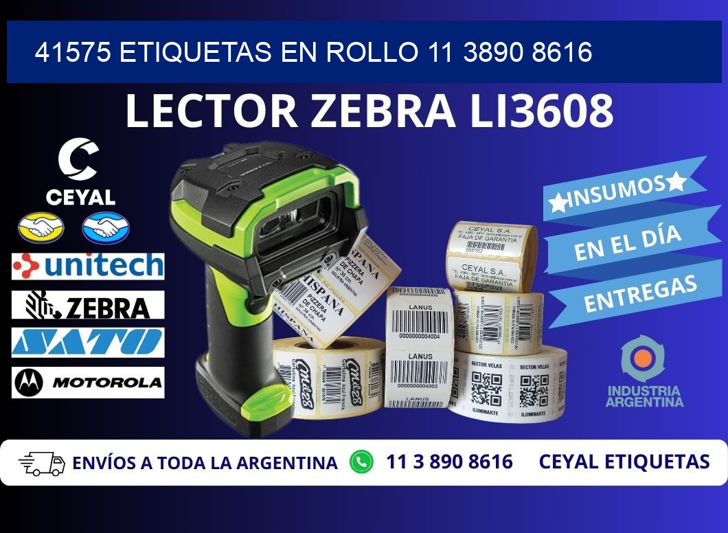 41575 ETIQUETAS EN ROLLO 11 3890 8616