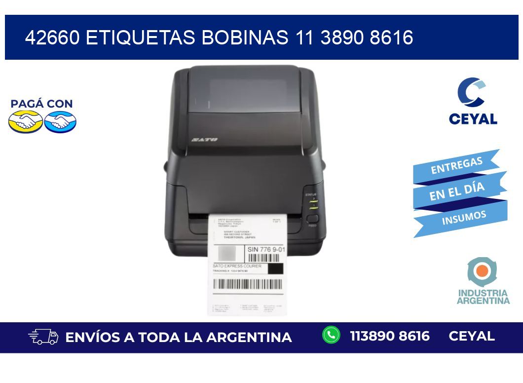 42660 ETIQUETAS BOBINAS 11 3890 8616