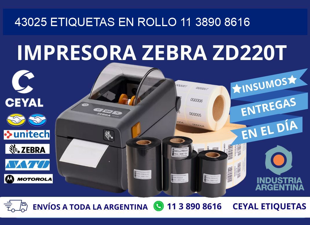 43025 ETIQUETAS EN ROLLO 11 3890 8616