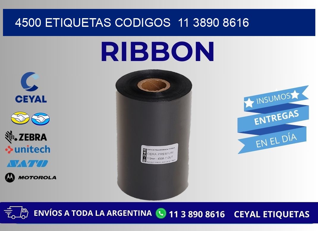 4500 ETIQUETAS CODIGOS  11 3890 8616