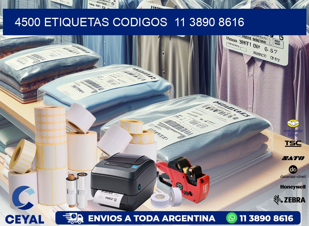 4500 ETIQUETAS CODIGOS  11 3890 8616