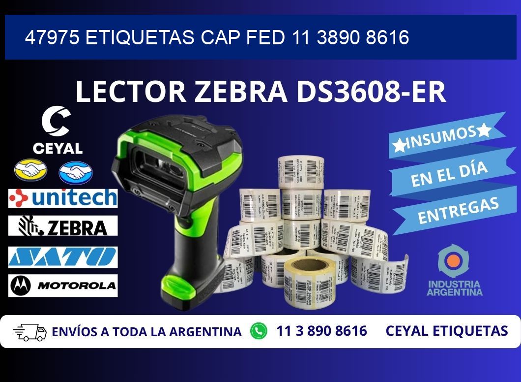 47975 ETIQUETAS CAP FED 11 3890 8616