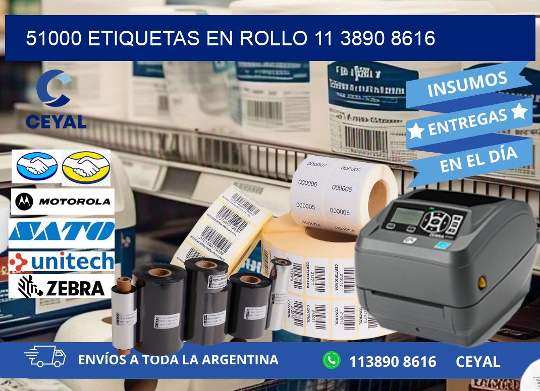 51000 ETIQUETAS EN ROLLO 11 3890 8616